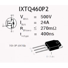 IXTQ460P2 ROHS MOSFET 25A 500V N CHANNEL 500W TO-3