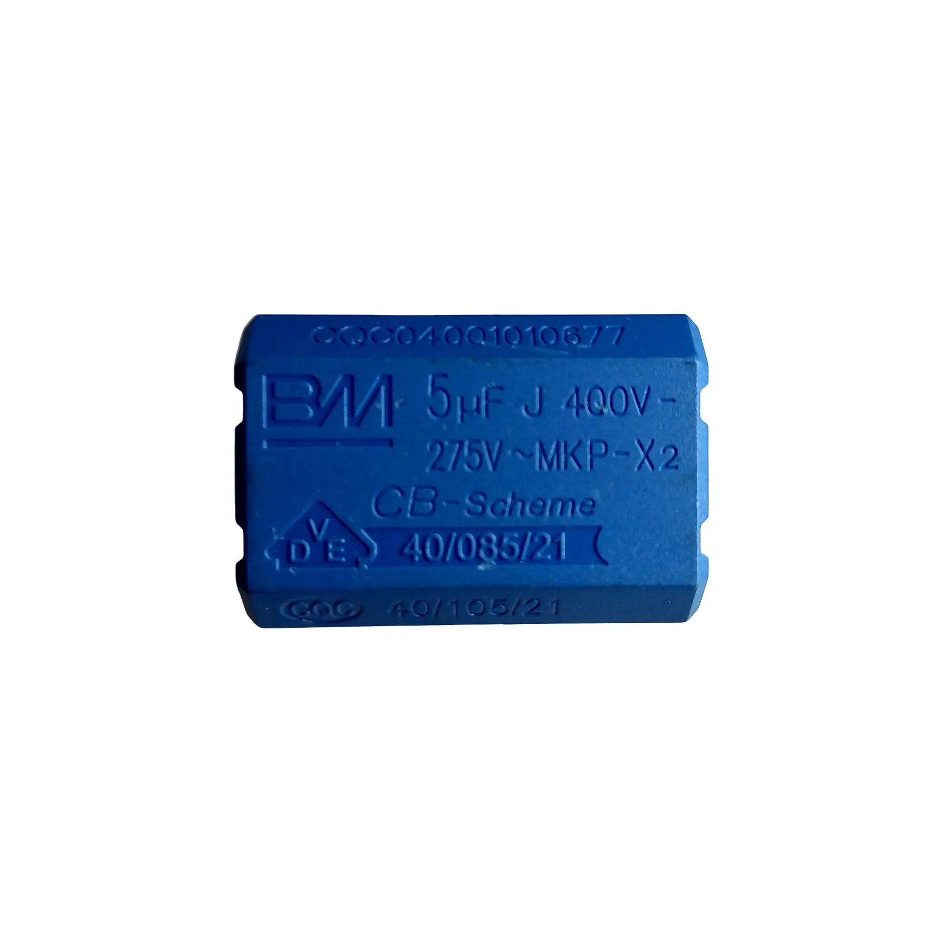 [ONL001251] 5MF (5uF) J 400V- 275VAC X2 MKP 31,5MM MAVİ KUTUPSUZ KONDANSATÖR